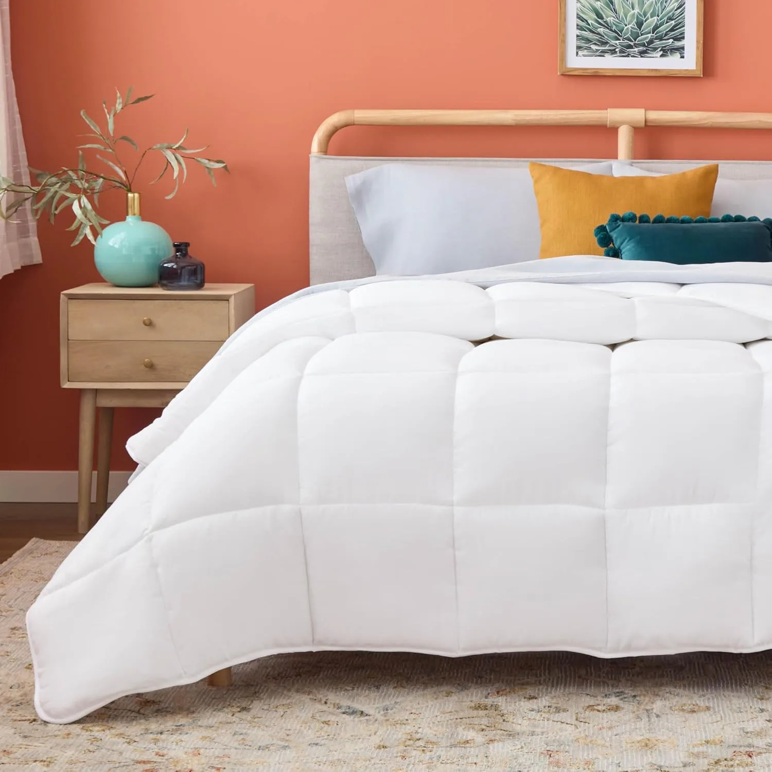Linenspa White Down Alternative Comforter and Duvet Insert, for Queen Size Bed