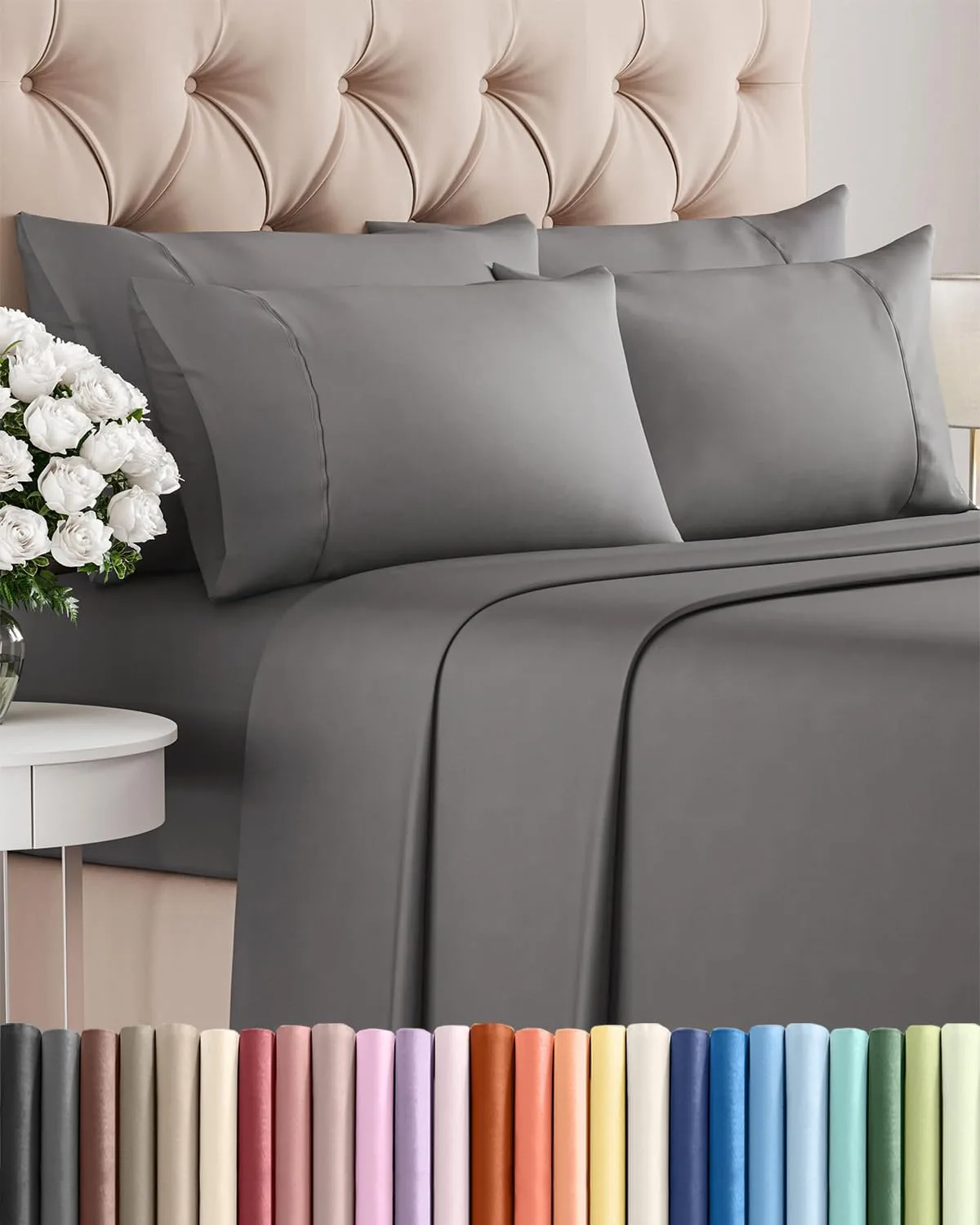 King 6 Piece Sheet Set - Comfy Breathable & Cooling