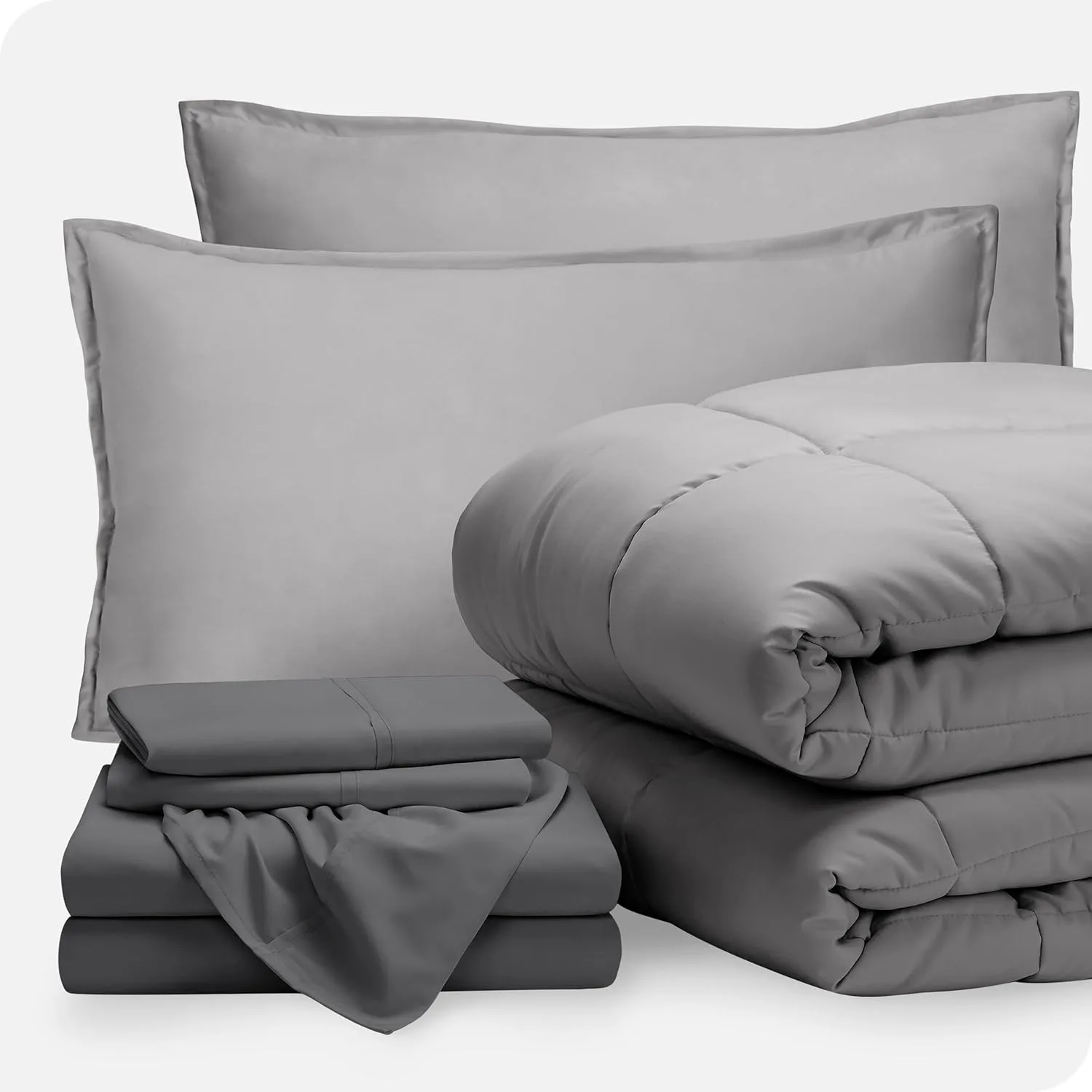 Bare Home Bed-in-A-Bag 7 Piece Comforter & Sheet Set