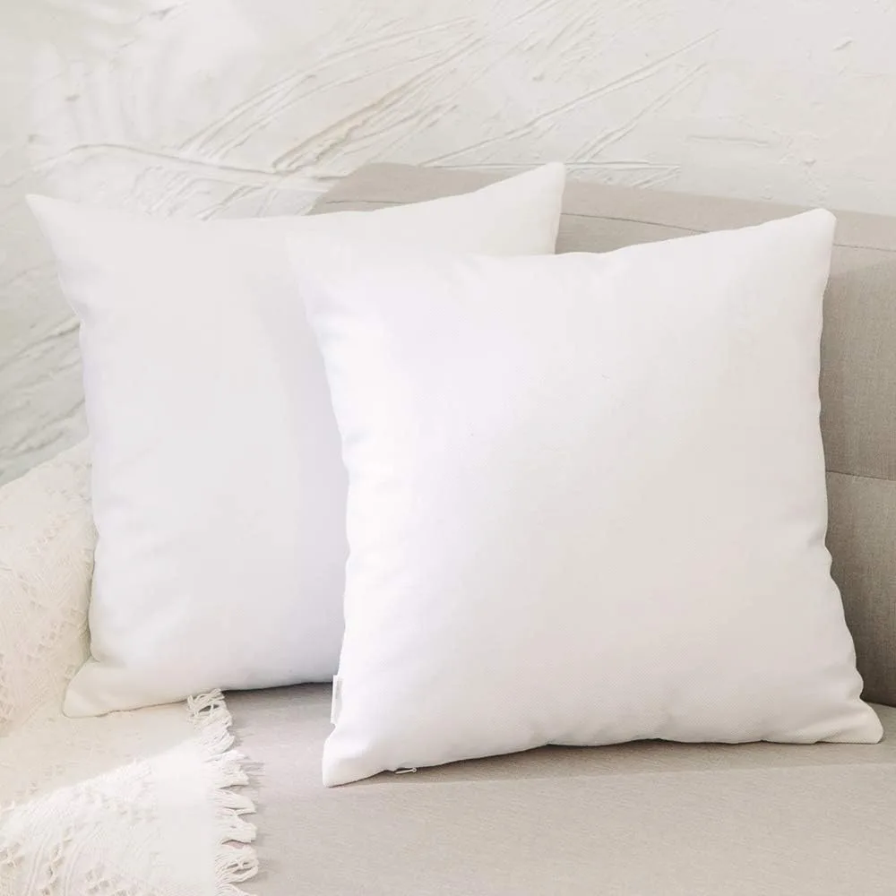 White Pillow Case Faux Linen Square Euro Decorative Big Size Throw Cushion Cover Oversize Pillowcase