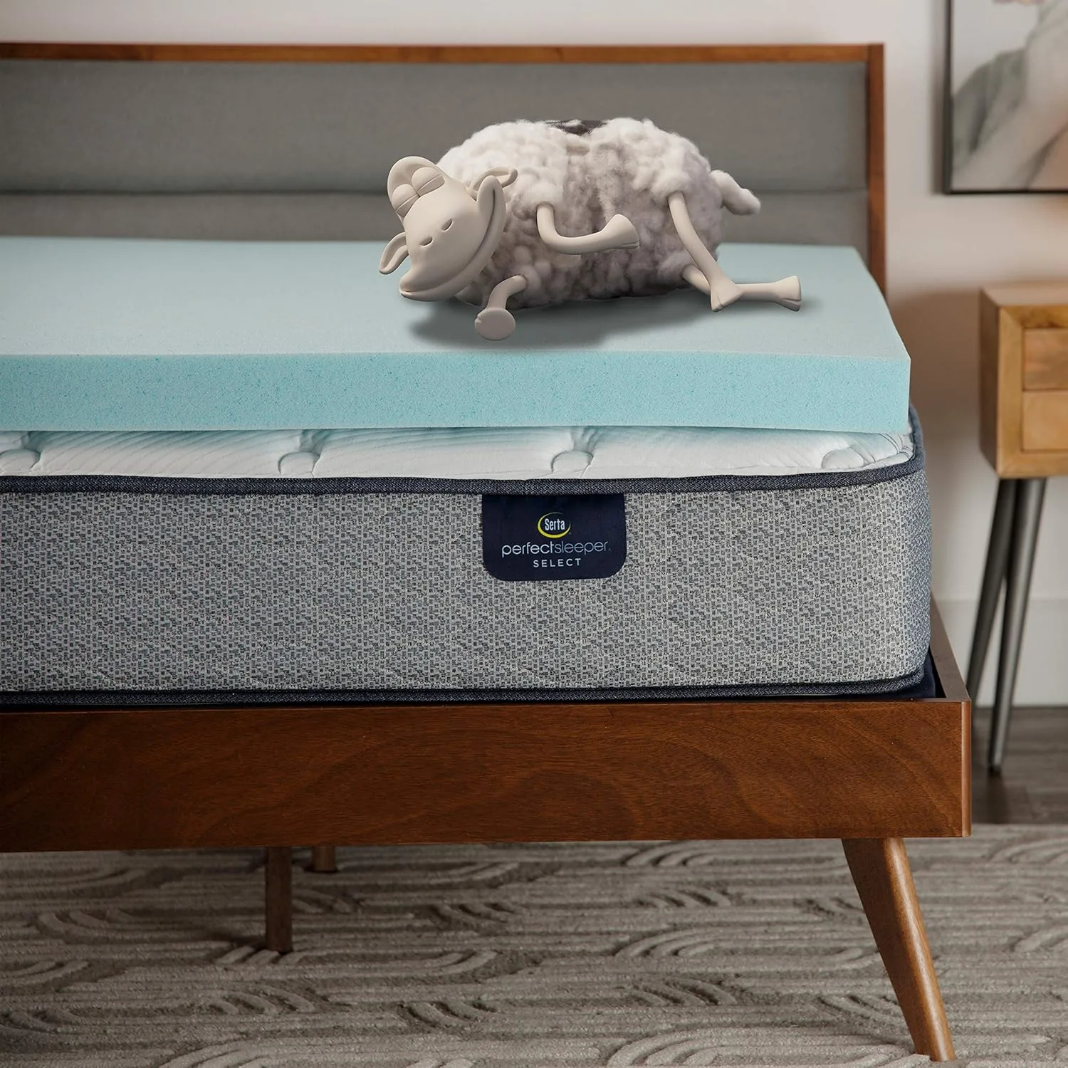 Serta ThermaGel Cooling, Pressure-Relieving Memory Foam Mattress Topper