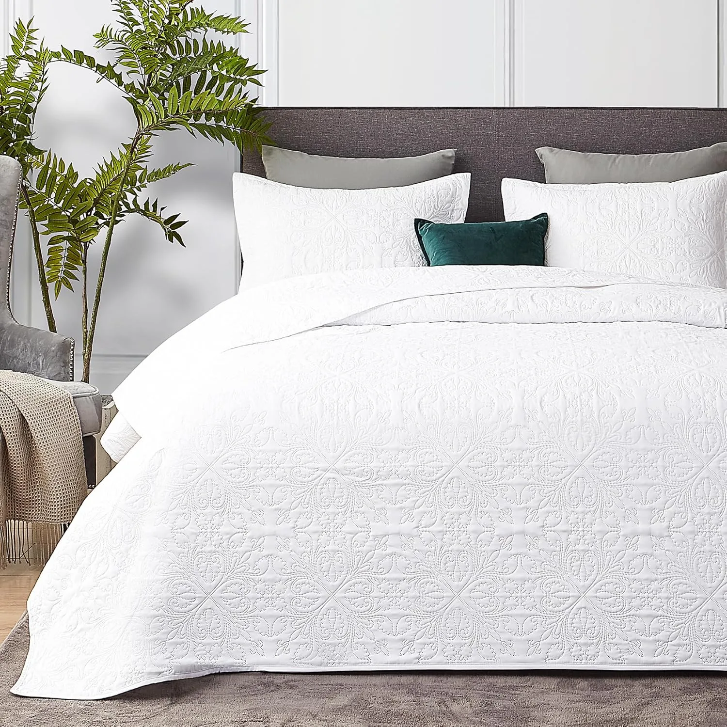Hansleep White Quilt King Size