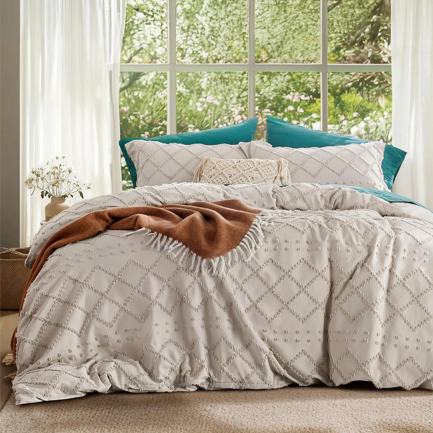 Bedsure Boho Duvet Cover Queen Size