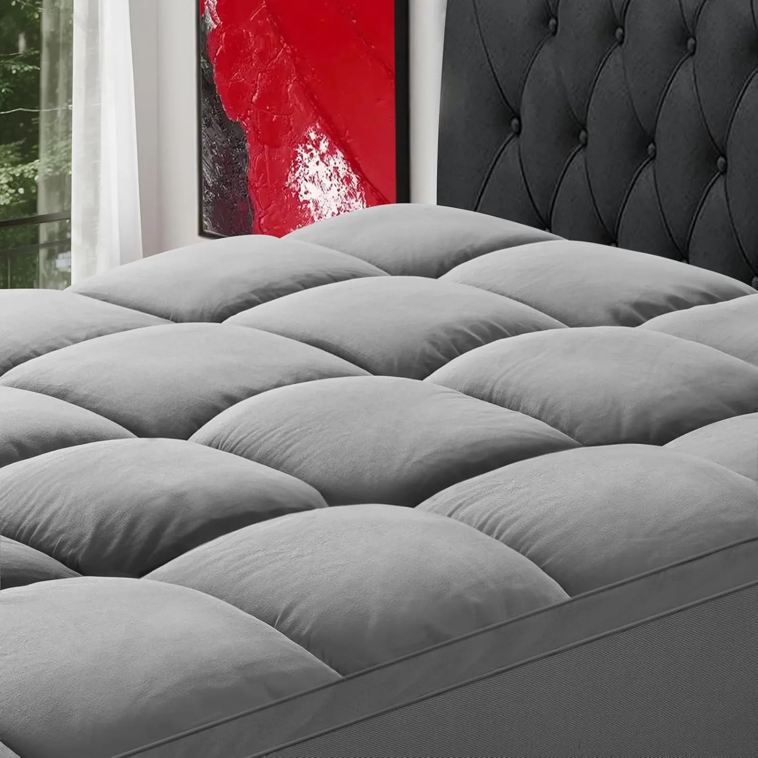 Sopat Mattress Topper Queen Size Extra Thick Mattress Pad 8-21" Deep Pocket Soft Down Alternative